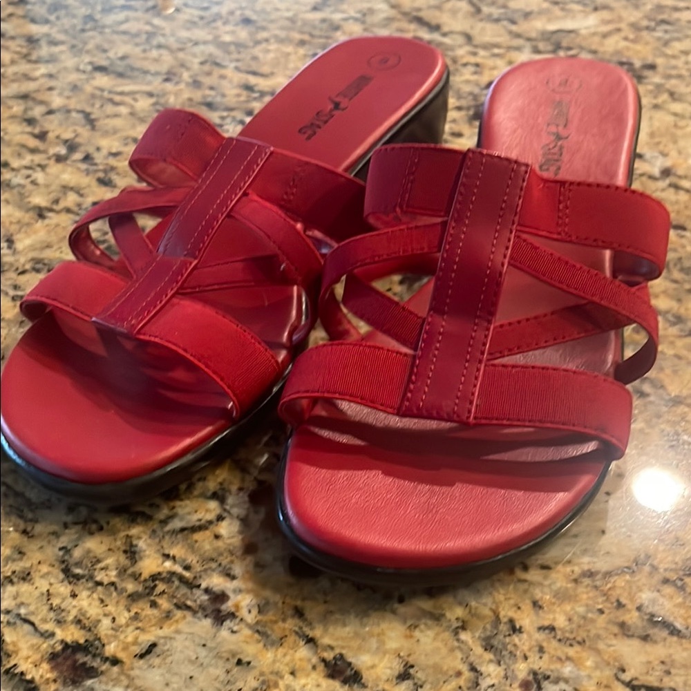 White Stag red sandals